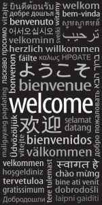 welcome signs in different languages