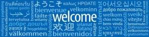 welcome banners in different languages