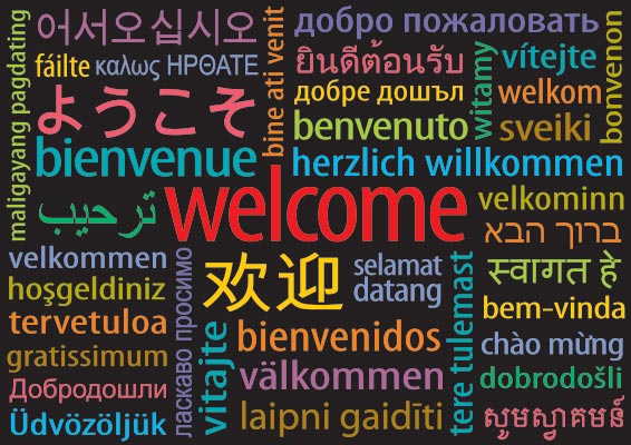 welcome posters in world languages