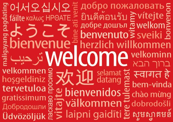 welcome in multi languages