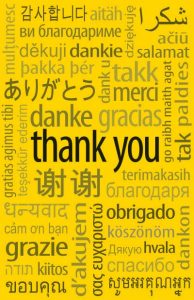 thank you posters in different languages