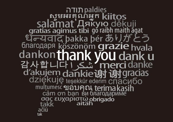 thank you signs in world languages