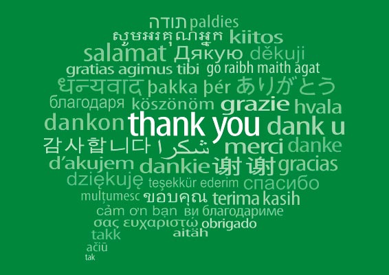 thank you posters in multi languages,