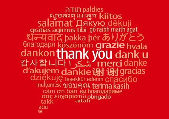 multilingual thank you banners