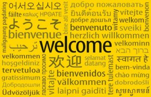 welcome posters in different languages
